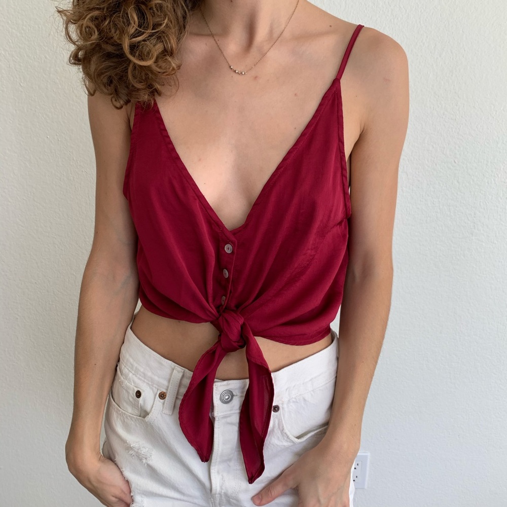 Free People Tie Front Cami